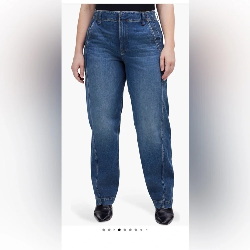 Madewell High-Waist Jeans Tapered Denim Trousers nwt 29 barrel style